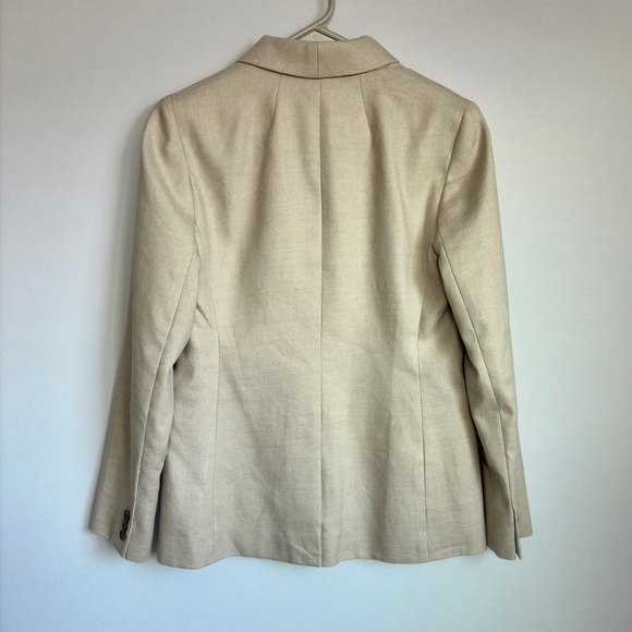 J Crew Parke Blazer Sz 4 Flax Beige Linen Blend Single Button Jacket NWT Career - Picture 8 of 14